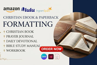 write, design and format christian devotionals, prayer books, and ebooks