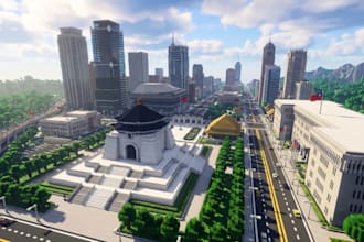 build custom minecraft city map hub spawn terrain survival adventure map builder