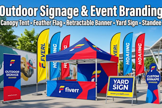 design canopy tent,feather flag,yard sign,standee,hoarding,retractable banners