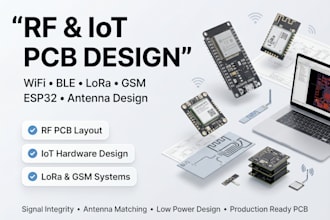 design rf, iot, wifi, ble, lora and GSM pcb circuits, low power circuit design