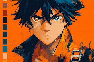 draw a anime character art