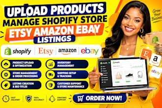 bulk upload products manage shopify multichannel store etsy amazon ebay listings