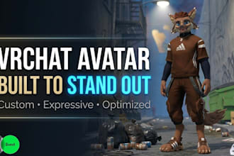 make a custom furry vrchat avatar, fursona model