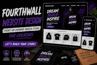 fourthwall website design fourth wall print on demand merch store for creators