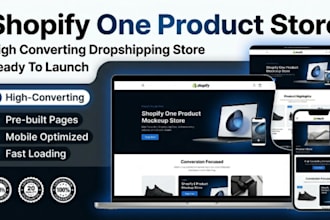 build a shopify one product store, dropshipping store