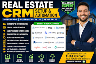 setup real estate crm follow up boss kvcore lofty crm gohighlevel idx website