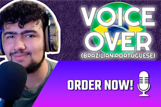 record a male brazilian portuguese voiceover