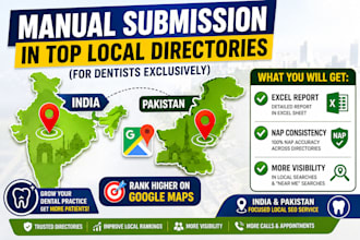 make local SEO citations for dentists in india and pakistan