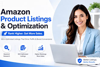 do amazon SEO product listing, optimization for etsy, shopify, ebay and amazon