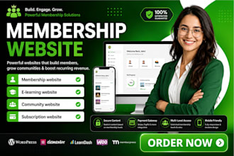 build membership website subscription website community website