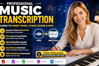do music transcription sheet music piano score midi transcript audio to sheet