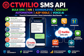 twilio sms api bulk sms ivr gohighlevel chatbot automation a2p10dlc voice ai