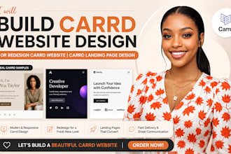 build carrd website design or redesign carrd website carrd landing page design