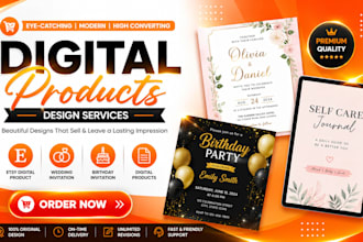 etsy digital product, wedding invitation, birthday invitation, digital products
