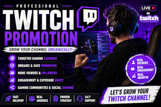 promote your twitch channel and grow real viewers organically