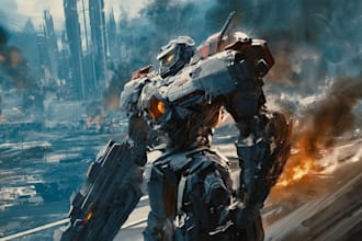 design sci fi mecha and robot concept art