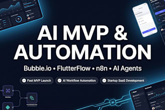 build rapid ai mvp, ai vibe coding, ai automation workflow using bubble io, n8n