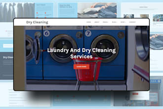 create squarespace websites for laundromats, housekeeping services,dry cleaning