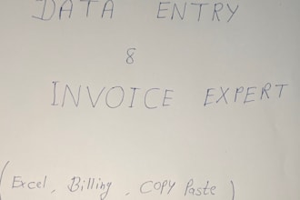 do professional data entry and invoice processing