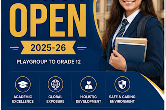 design professional school college admission banner poster