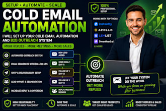 set up cold email automation and b2b outreach system