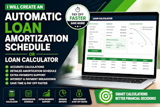 create an automatic loan amortization schedule or loan calculator