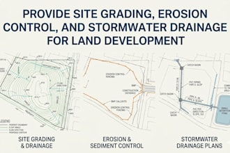 do site grading erosion control stromwater drainage plans for land development