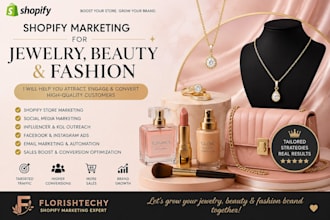 design jewelry website, beauty website, fashion boutique store