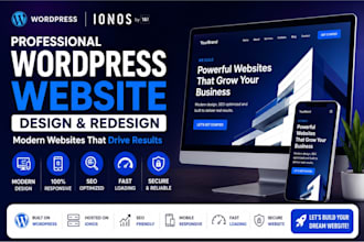 design redesign a stunning wordpress website on ionos with seo responsive design