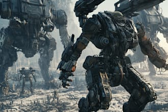draw or design mechs robots concepts