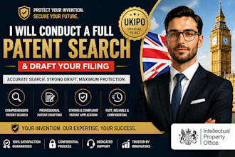 conduct a full patent search and draft your filing