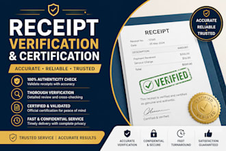 verify and certify receipts professionally