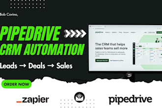 set up pipedrive crm and sales pipeline with custom automations
