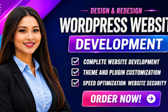 design, redesign or create wordpress website with elementor, wordpress deve