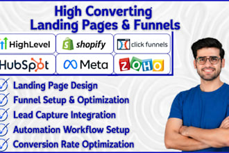 design gohighlevel landing page funnel ghl automation workflow cro lead capture