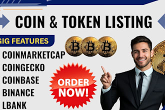 list your coin and token in coinmarketcap or coingecko
