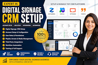 digital signage crm setup account setup zeetaminds displai optisigns yodeck