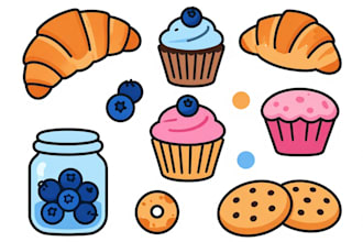 create vector line art illustration