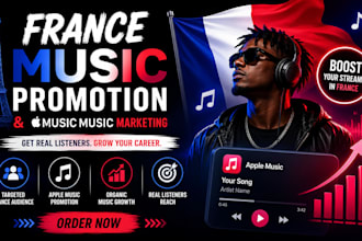 do france music promotion, france song promotion, apple music marketing