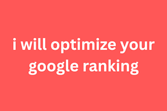 optimize your website for higher google rankings