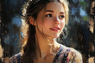 paint a real oil painting on canvas