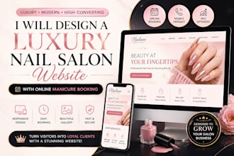 design a luxury nail salon website with online manicure booking