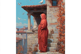 paint a real oil painting on canvas