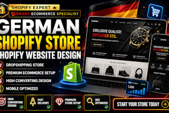 design german shopify store, shopify website, germany shopify dropshipping store