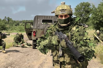 create custom vehicles and military props for arma reforger
