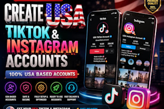 create usa tiktok account, us tiktok account, optimize and warm usa instagram