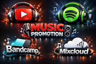 promote your amazon music youtube spotify bandacmp mixcloud music promotion