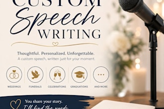 write a heartfelt, memorable speech for you