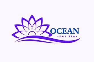 design amazing ocean day spa logo with unlimited changes
