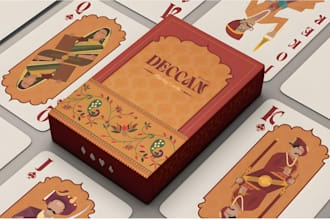 design custom playing cards, poker card deck and card game illustration